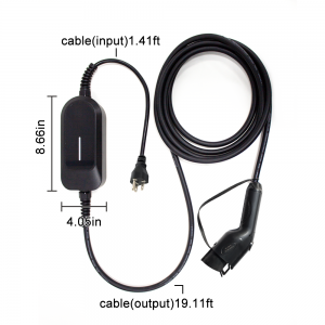 EVstarcharger Level 1 EV Charger 16A 110V-120V Portable EV Charging Cable SAE J1772 NEMA6-20 Plug with 22ft Cord