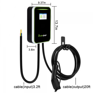 EVstarcharger Level 1 Smart Electric Vehicle (EV) Charger, 32 Amp 110V-120V with 4.3 inch display Indoor/Outdoor Car Charging Station, 20-Foot Premium Cable (NEMA 14-50 Plug)